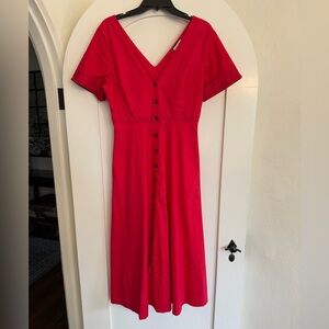 Tuckernuck Vibrant Red Midi Dress
